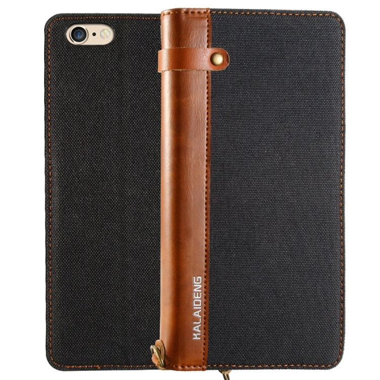KALAIDENG FUNWEAR X Series for iPhone 6 Plus & 6s Plus Linen Leather + TPU Horizontal Flip Leather Case with Card Slots & Holder & Lanyard