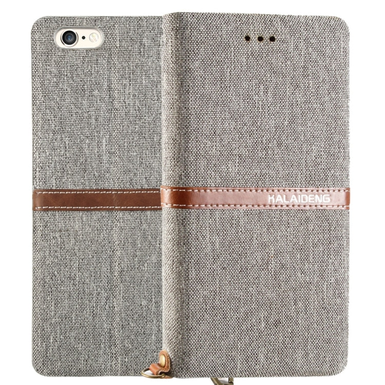 KALAIDENG FUNWEAR X Series for iPhone 6 Plus & 6s Plus Linen Leather + TPU Horizontal Flip Leather Case with Card Slots & Holder & Lanyard