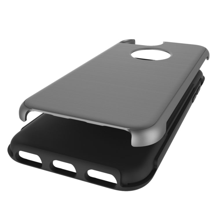 For iPhone 6 Plus & 6s Plus Simple Brushed Texture 2 in 1 PC + TPU Combination Protective Case