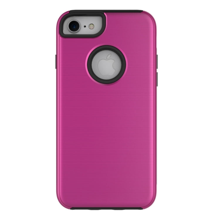 For iPhone 6 Plus & 6s Plus Simple Brushed Texture 2 in 1 PC + TPU Combination Protective Case