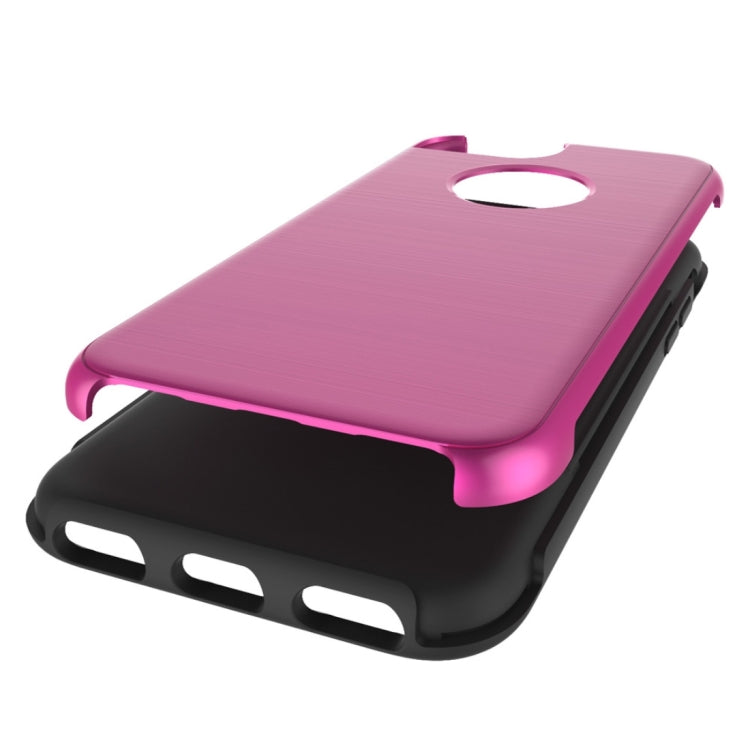 For iPhone 6 Plus & 6s Plus Simple Brushed Texture 2 in 1 PC + TPU Combination Protective Case