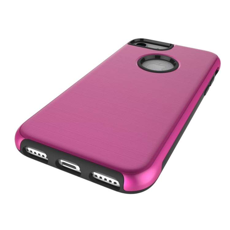 For iPhone 6 Plus & 6s Plus Simple Brushed Texture 2 in 1 PC + TPU Combination Protective Case