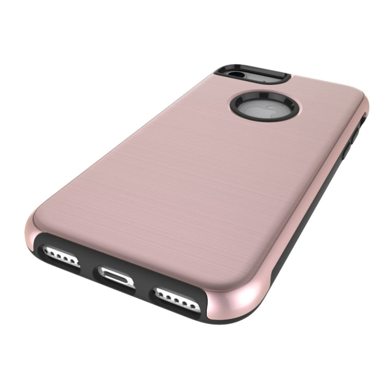 For iPhone 6 Plus & 6s Plus Simple Brushed Texture 2 in 1 PC + TPU Combination Protective Case