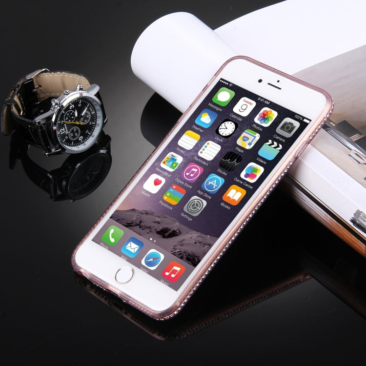 For iPhone 6 Plus & 6s Plus Diamond Encrusted TPU Protective Back Case