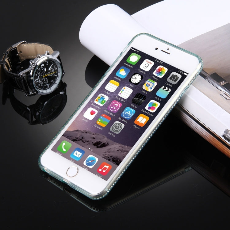 For iPhone 6 Plus & 6s Plus Diamond Encrusted TPU Protective Back Case
