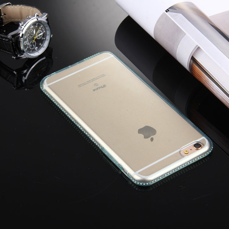 For iPhone 6 Plus & 6s Plus Diamond Encrusted TPU Protective Back Case
