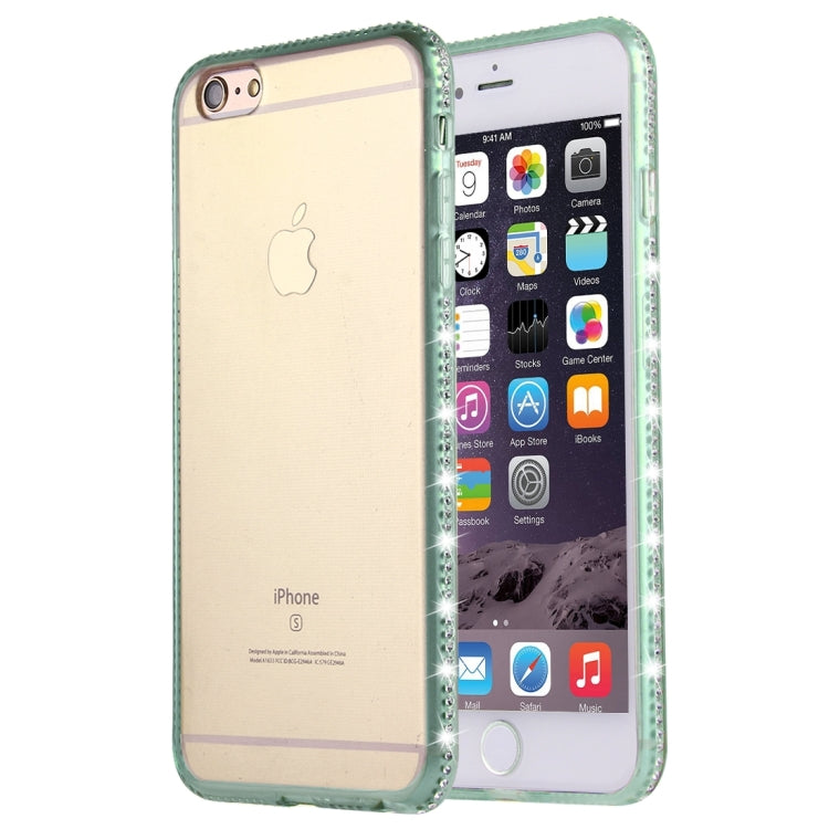 For iPhone 6 Plus & 6s Plus Diamond Encrusted TPU Protective Back Case