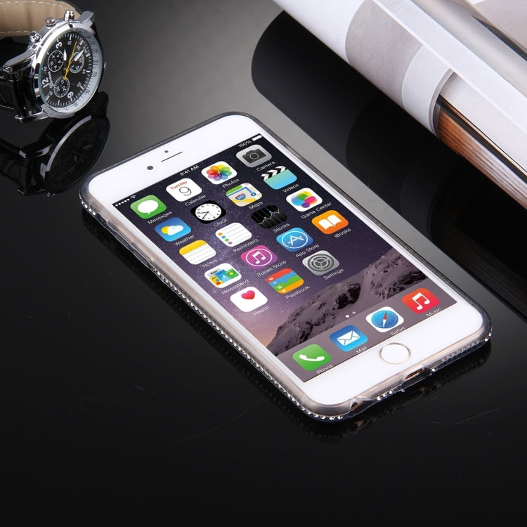 For iPhone 6 Plus & 6s Plus Diamond Encrusted TPU Protective Back Case