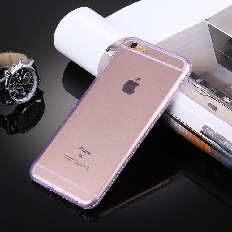 For iPhone 6 Plus & 6s Plus Diamond Encrusted TPU Protective Back Case