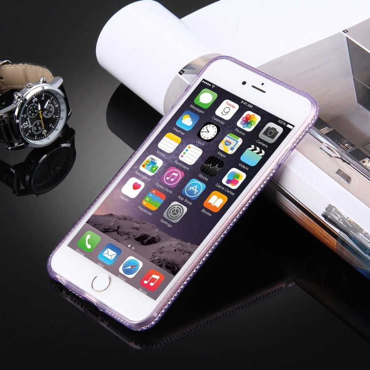 For iPhone 6 Plus & 6s Plus Diamond Encrusted TPU Protective Back Case