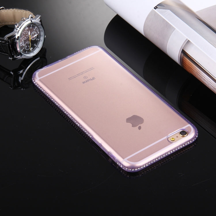For iPhone 6 Plus & 6s Plus Diamond Encrusted TPU Protective Back Case