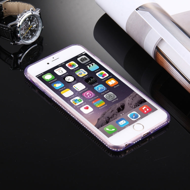 For iPhone 6 Plus & 6s Plus Diamond Encrusted TPU Protective Back Case