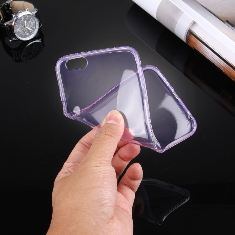 For iPhone 6 Plus & 6s Plus Diamond Encrusted TPU Protective Back Case