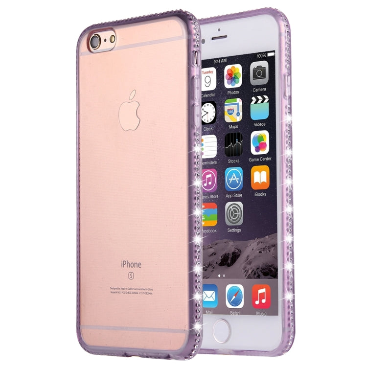 For iPhone 6 Plus & 6s Plus Diamond Encrusted TPU Protective Back Case