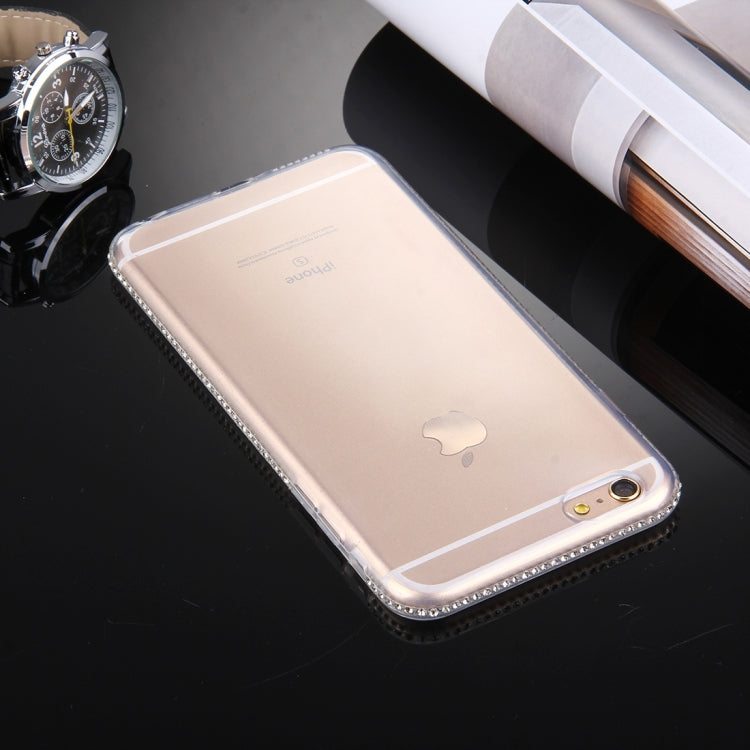 For iPhone 6 Plus & 6s Plus Diamond Encrusted TPU Protective Back Case