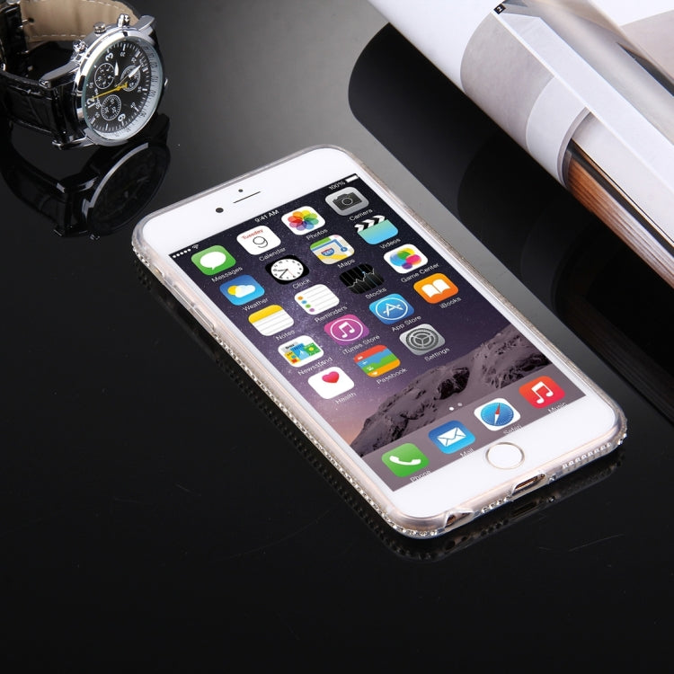 For iPhone 6 Plus & 6s Plus Diamond Encrusted TPU Protective Back Case
