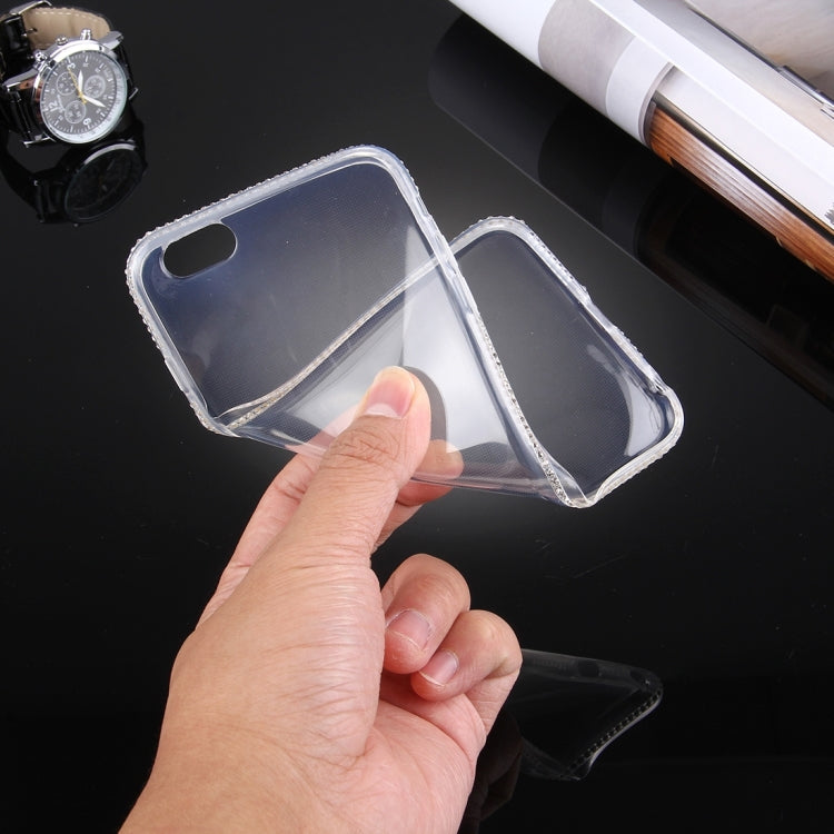 For iPhone 6 Plus & 6s Plus Diamond Encrusted TPU Protective Back Case