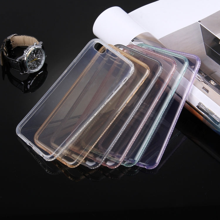 For iPhone 6 Plus & 6s Plus Diamond Encrusted TPU Protective Back Case