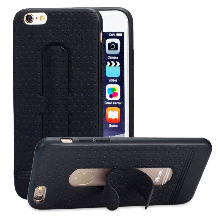 Lenuo for iPhone 6 Plus & 6s Plus 3D Texture Foldable Invisible Holder TPU + PC Combination Case with Holder