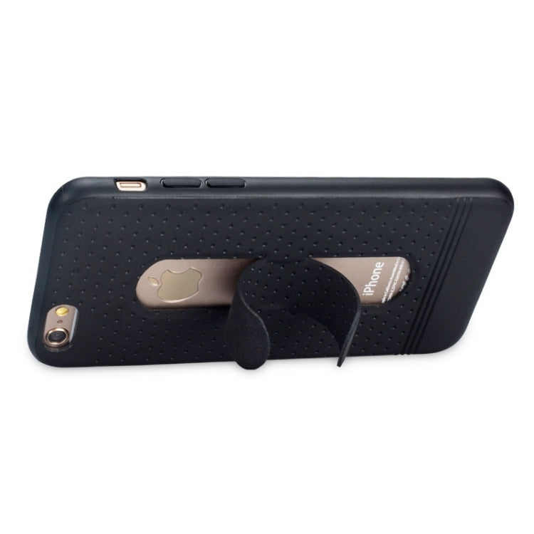Lenuo for iPhone 6 Plus & 6s Plus 3D Texture Foldable Invisible Holder TPU + PC Combination Case with Holder
