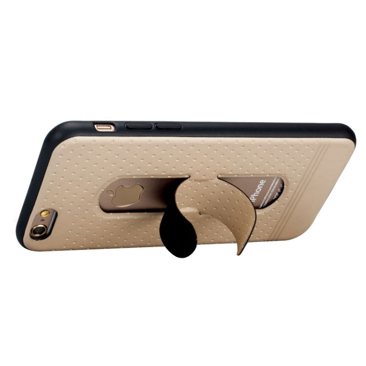 Lenuo for iPhone 6 Plus & 6s Plus 3D Texture Foldable Invisible Holder TPU + PC Combination Case with Holder