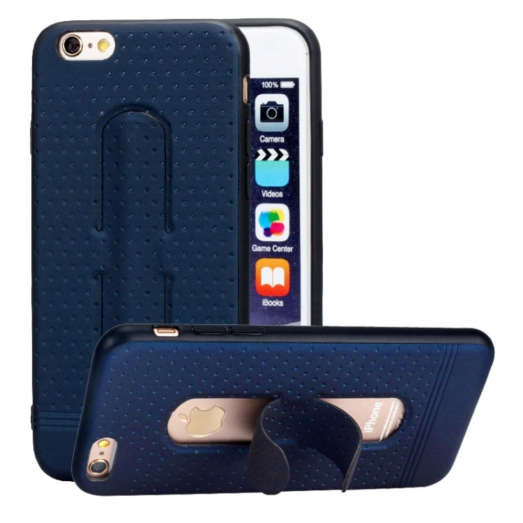 Lenuo for iPhone 6 Plus & 6s Plus 3D Texture Foldable Invisible Holder TPU + PC Combination Case with Holder
