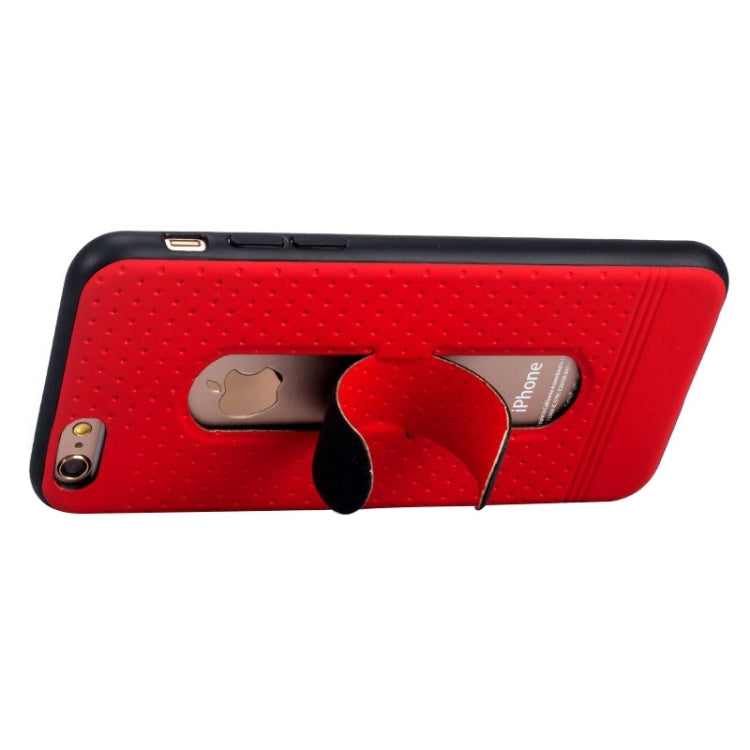 Lenuo for iPhone 6 Plus & 6s Plus 3D Texture Foldable Invisible Holder TPU + PC Combination Case with Holder
