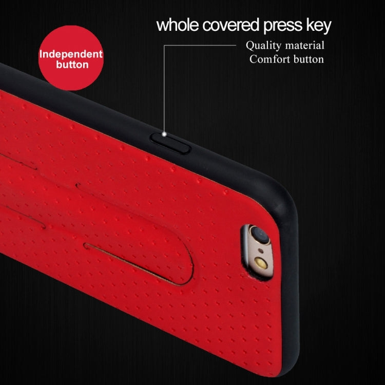 Lenuo for iPhone 6 Plus & 6s Plus 3D Texture Foldable Invisible Holder TPU + PC Combination Case with Holder