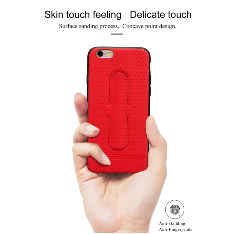 Lenuo for iPhone 6 Plus & 6s Plus 3D Texture Foldable Invisible Holder TPU + PC Combination Case with Holder