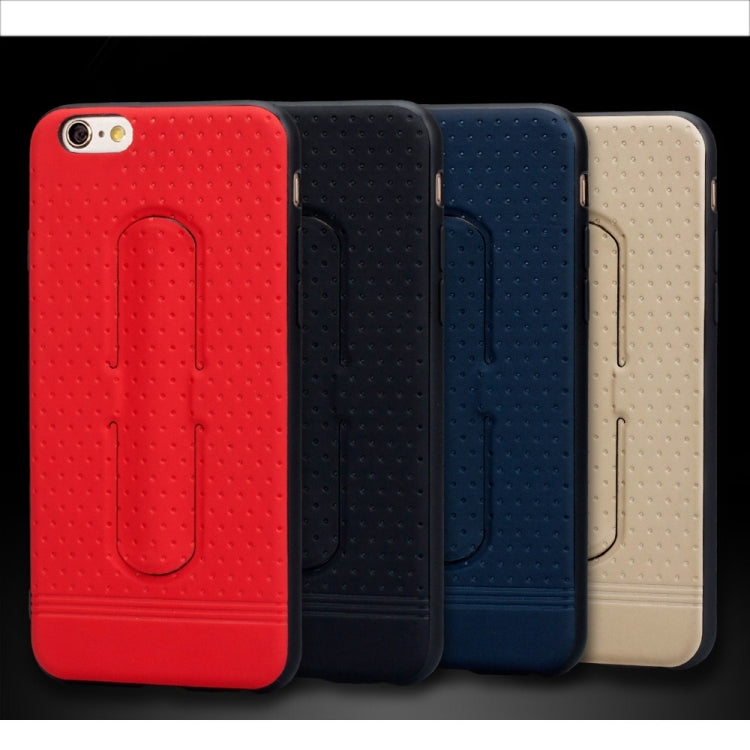 Lenuo for iPhone 6 Plus & 6s Plus 3D Texture Foldable Invisible Holder TPU + PC Combination Case with Holder
