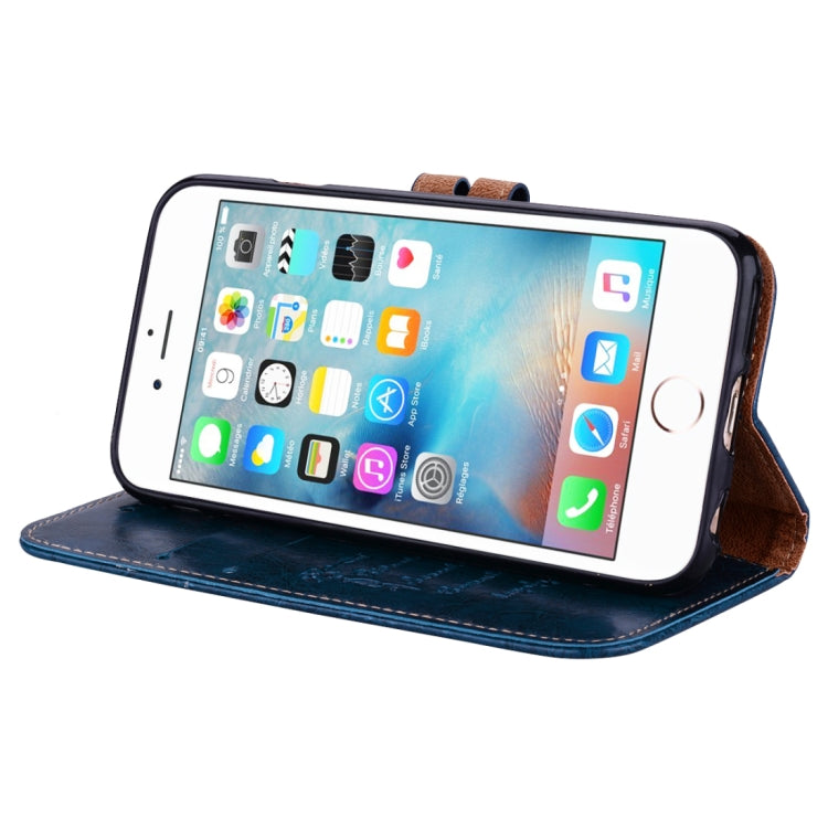 For iPhone 6 Plus & 6s Plus Business Style Oil Wax Texture Horizontal Flip Leather Case with Holder & Card Slots & Wallet