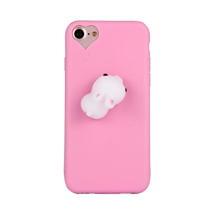 For iPhone 6 Plus & 6s Plus Magenta Background Lovely Little Rabbit Pattern Squeeze Relief Squishy Dropproof Protective Back Cover Case