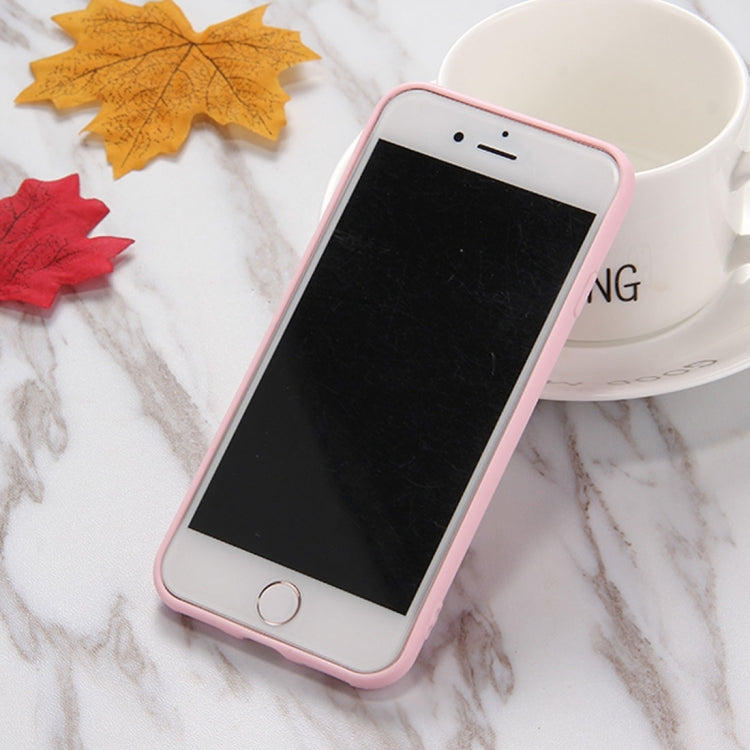 For iPhone 6 Plus & 6s Plus Pink Background Lovely Little Rabbit Pattern Squeeze Relief Squishy Dropproof Protective Back Cover Case