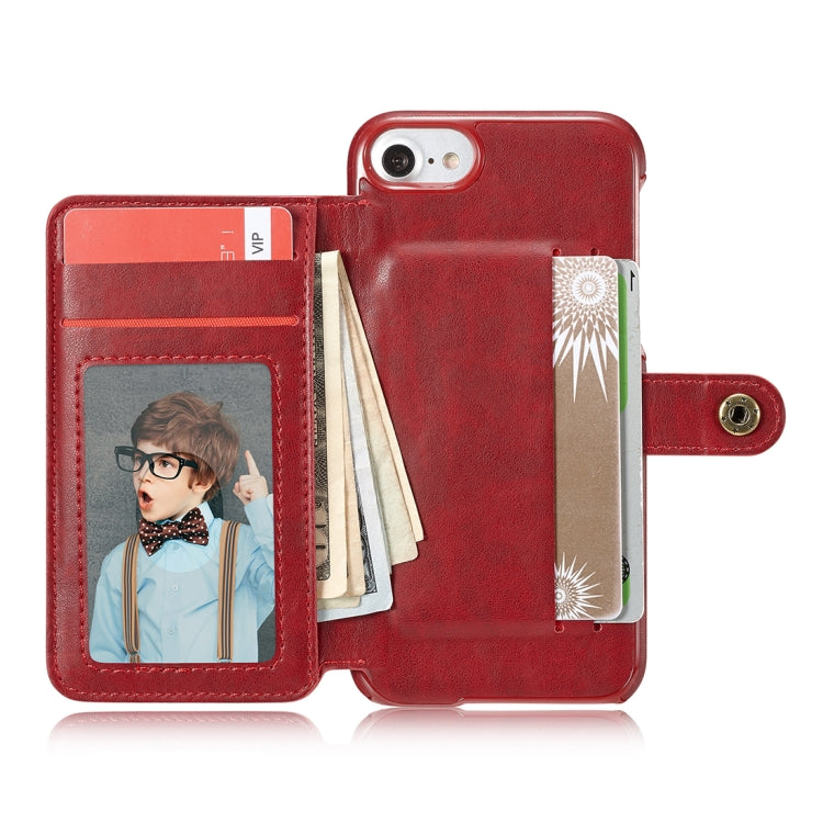For iPhone 6 Plus & 6s Plus Retro PU Lattices Leather Texture Horizontal Flip Protective Leather Case with Holder & Card Slots & Wallet & Photo Frame