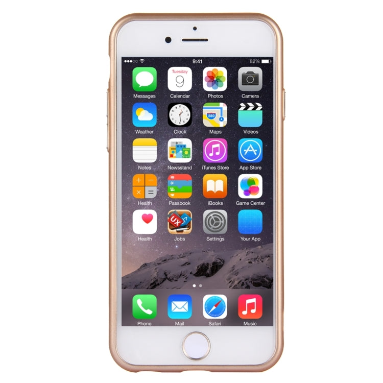 For iPhone 6 Plus & 6s Plus Pure Colour Oil Spout Soft TPU Metal Button Protective Case Back Cover