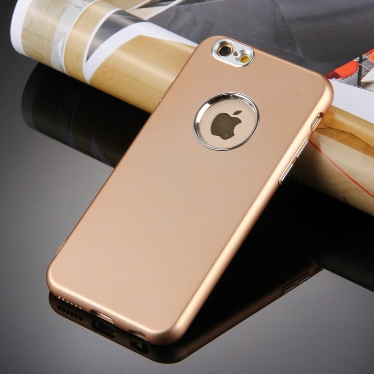 For iPhone 6 Plus & 6s Plus Pure Colour Oil Spout Soft TPU Metal Button Protective Case Back Cover