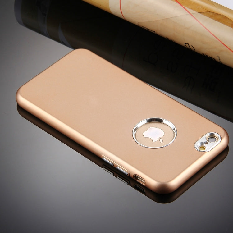 For iPhone 6 Plus & 6s Plus Pure Colour Oil Spout Soft TPU Metal Button Protective Case Back Cover
