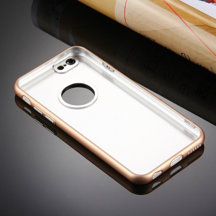 For iPhone 6 Plus & 6s Plus Pure Colour Oil Spout Soft TPU Metal Button Protective Case Back Cover