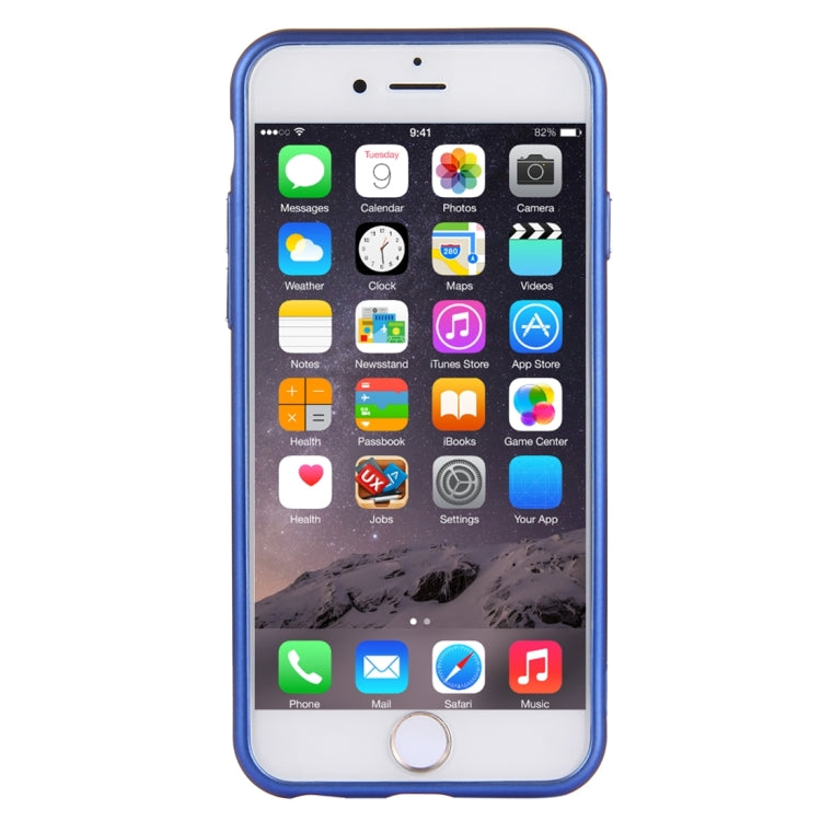 For iPhone 6 Plus & 6s Plus Pure Colour Oil Spout Soft TPU Metal Button Protective Case Back Cover