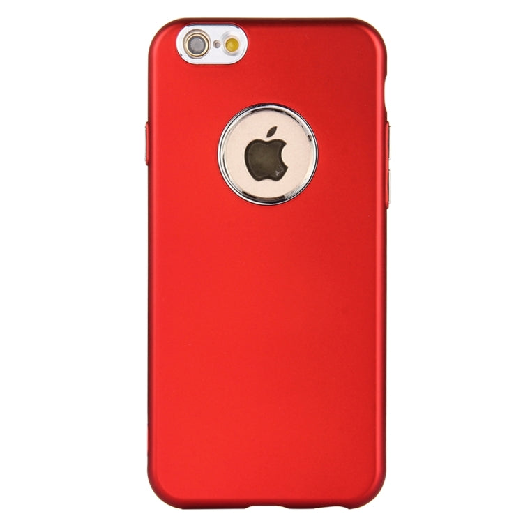 For iPhone 6 Plus & 6s Plus Pure Colour Oil Spout Soft TPU Metal Button Protective Case Back Cover