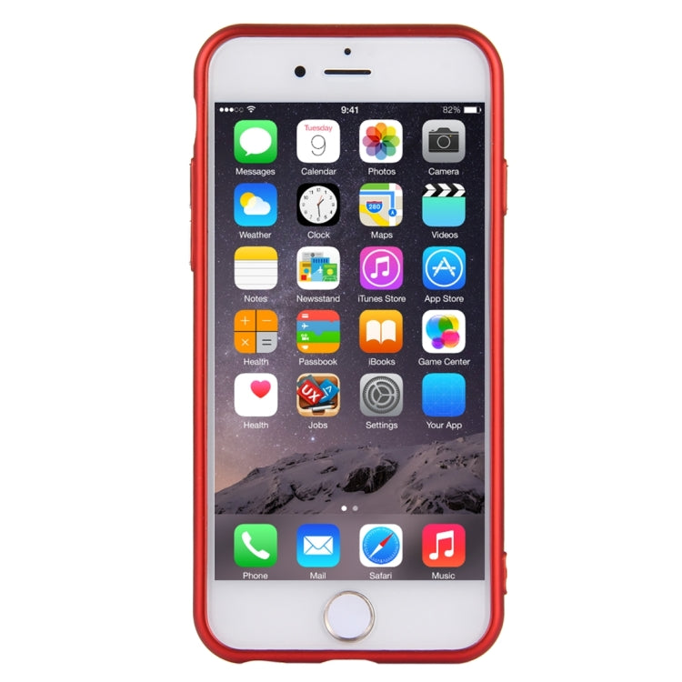 For iPhone 6 Plus & 6s Plus Pure Colour Oil Spout Soft TPU Metal Button Protective Case Back Cover