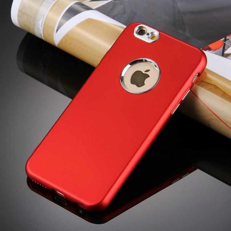For iPhone 6 Plus & 6s Plus Pure Colour Oil Spout Soft TPU Metal Button Protective Case Back Cover