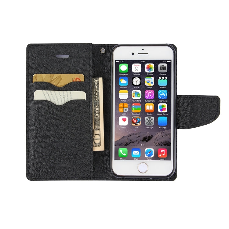 GOOSPERY FANCY DIARY for iPhone 6 Plus & 6s Plus Cross Texture Horizontal Flip Leather Case with Card Slots & Wallet & Holder