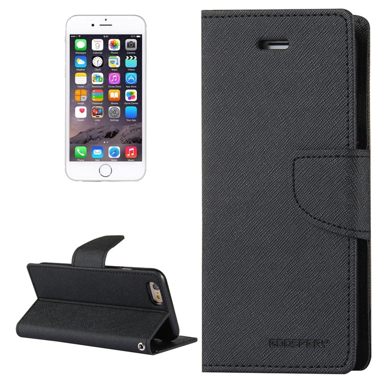 GOOSPERY FANCY DIARY for iPhone 6 Plus & 6s Plus Cross Texture Horizontal Flip Leather Case with Card Slots & Wallet & Holder