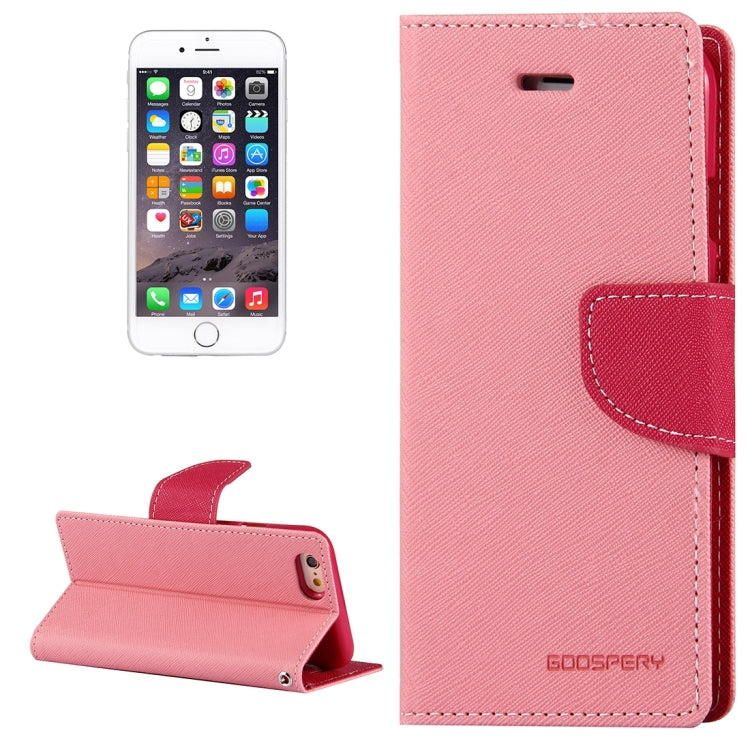 GOOSPERY FANCY DIARY for iPhone 6 Plus & 6s Plus Cross Texture Horizontal Flip Leather Case with Card Slots & Wallet & Holder
