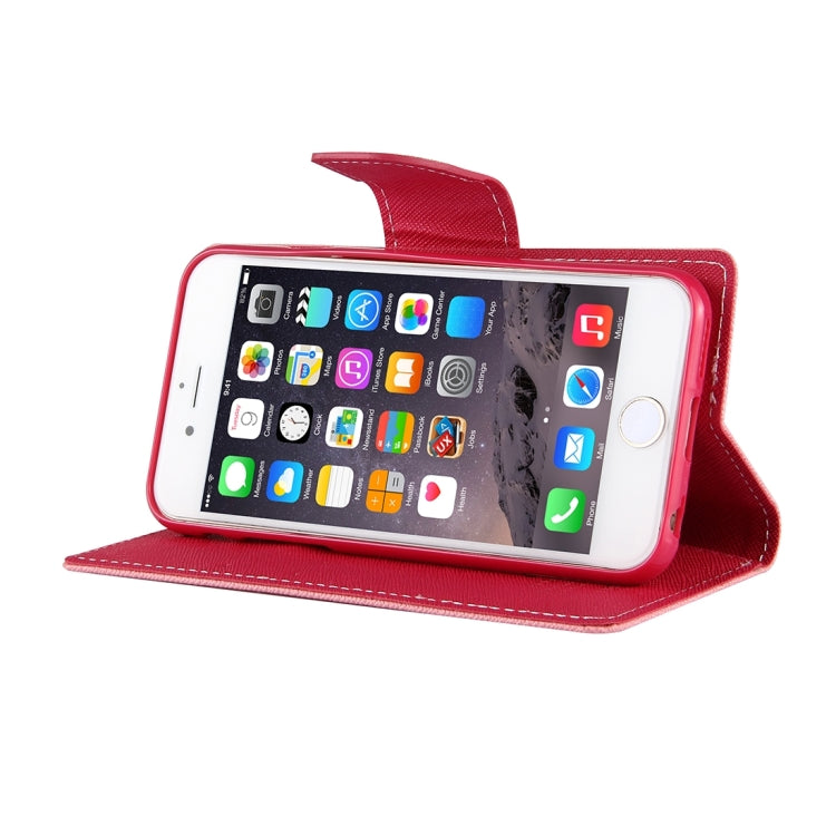 GOOSPERY FANCY DIARY for iPhone 6 Plus & 6s Plus Cross Texture Horizontal Flip Leather Case with Card Slots & Wallet & Holder