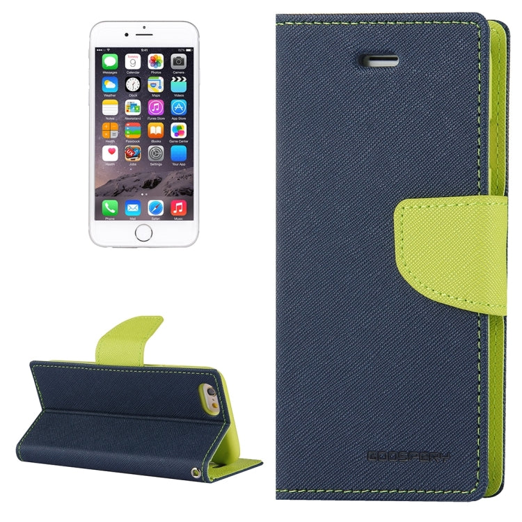 GOOSPERY FANCY DIARY for iPhone 6 Plus & 6s Plus Cross Texture Horizontal Flip Leather Case with Card Slots & Wallet & Holder