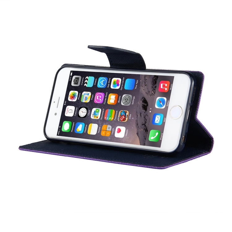 GOOSPERY FANCY DIARY for iPhone 6 Plus & 6s Plus Cross Texture Horizontal Flip Leather Case with Card Slots & Wallet & Holder
