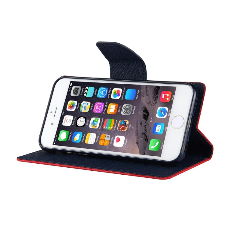 GOOSPERY FANCY DIARY for iPhone 6 Plus & 6s Plus Cross Texture Horizontal Flip Leather Case with Card Slots & Wallet & Holder