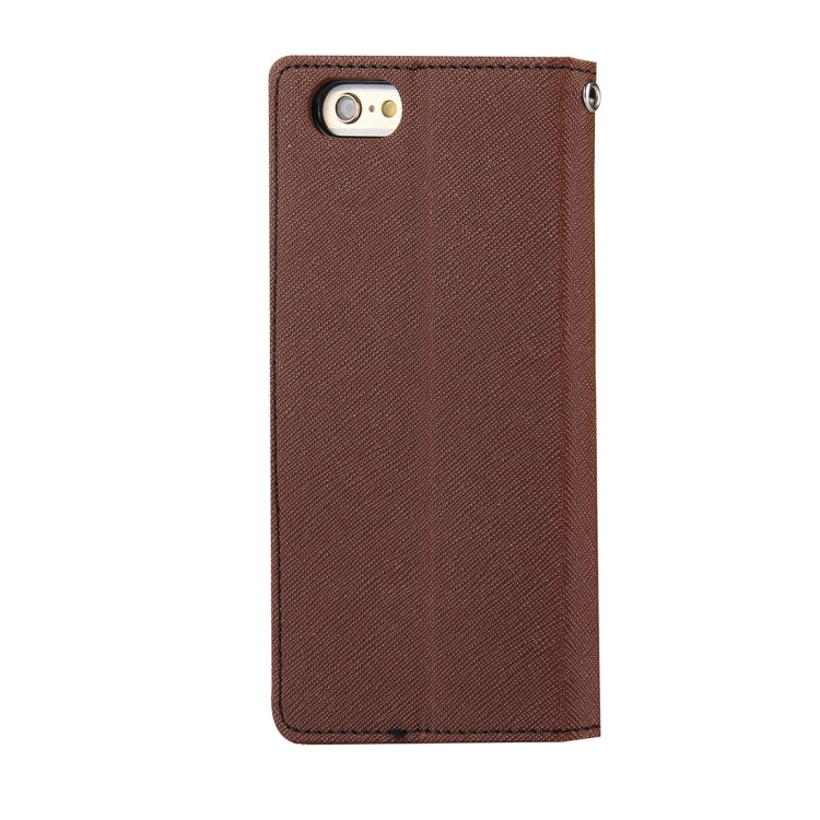 GOOSPERY FANCY DIARY for iPhone 6 Plus & 6s Plus Cross Texture Horizontal Flip Leather Case with Card Slots & Wallet & Holder